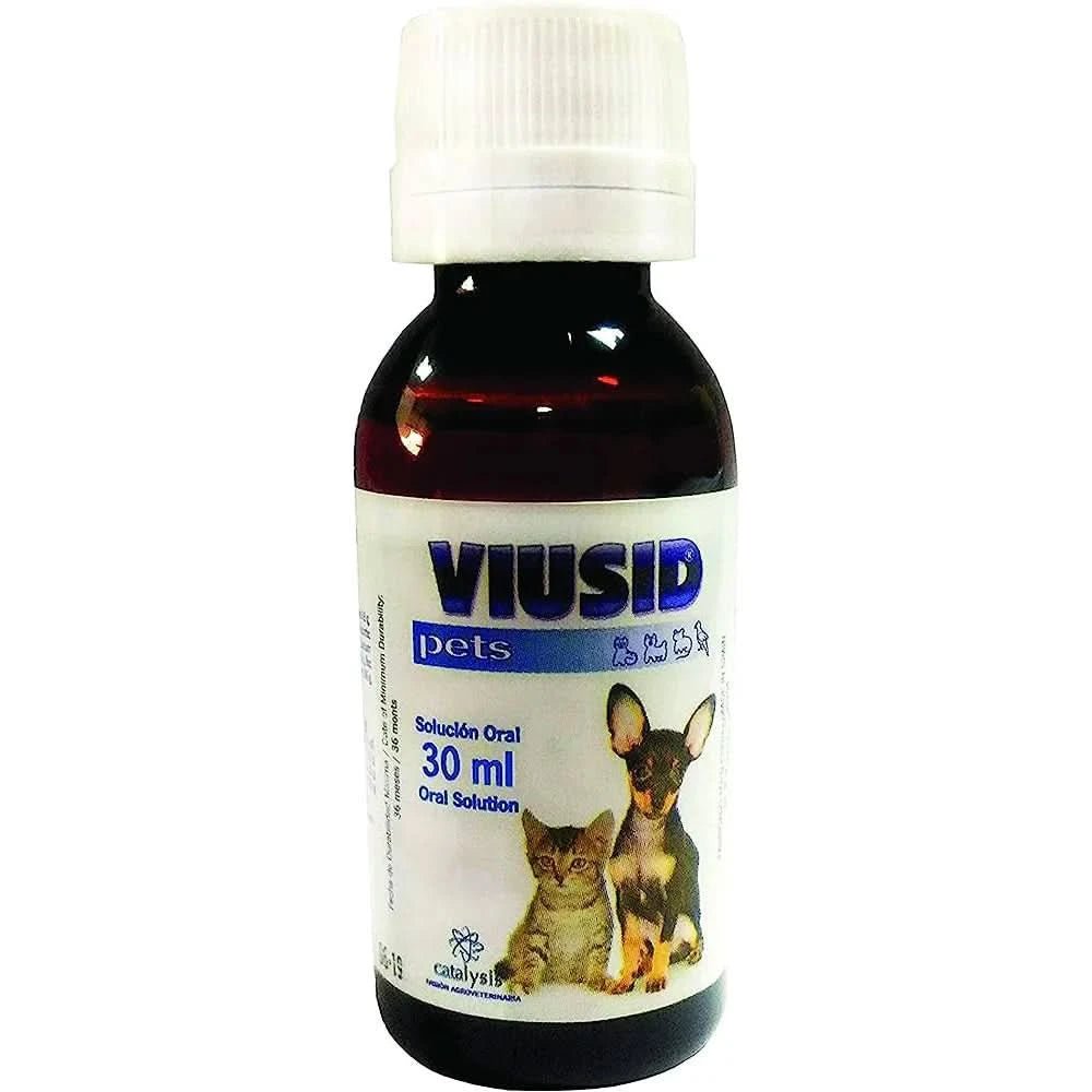 Viusid pets bottle with a white cap on a white background