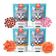 Wanpy Cat Treats Soft Oven Roasted Chicken Jerky Bites – 80g - dspetstore.com