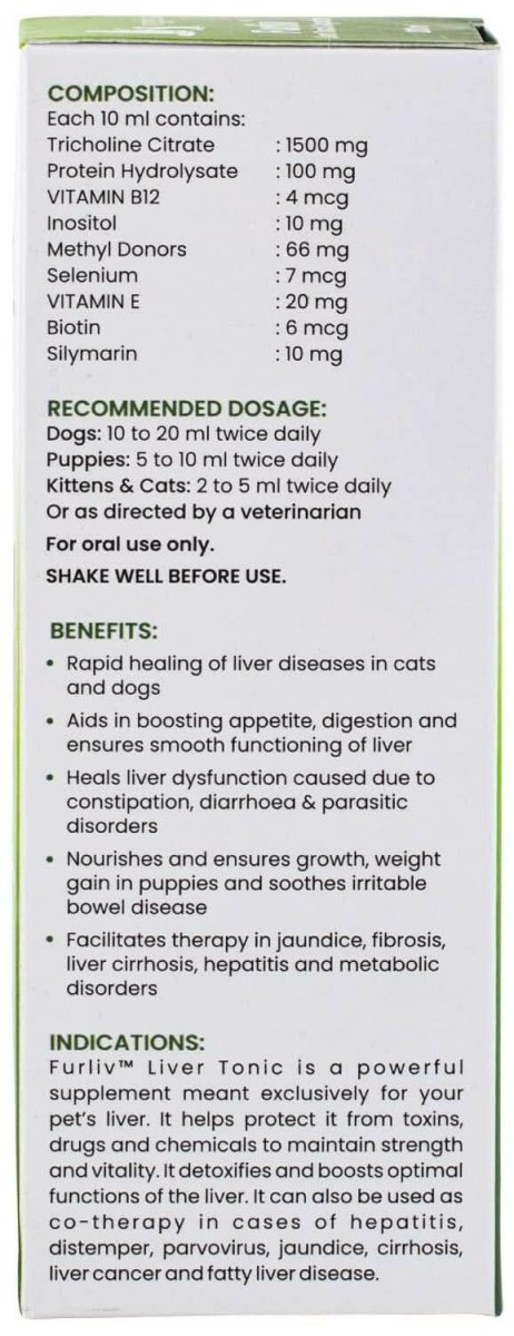 Wiggles Furliv Liver Support Tonic for Pets – 200 ml - dspetstore.com