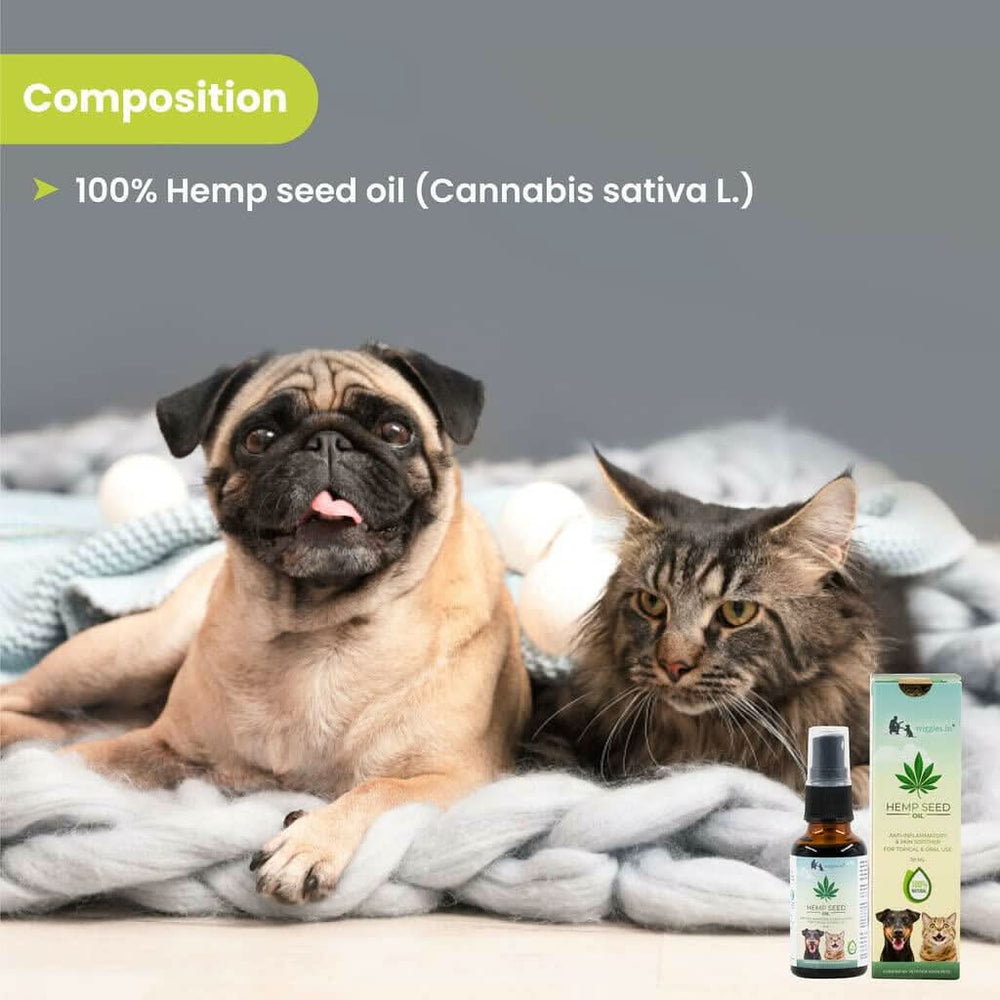 Wiggles Hemp Seed Oil for Dogs & Cats 30ML – Natural Pet Supplement - dspetstore.com
