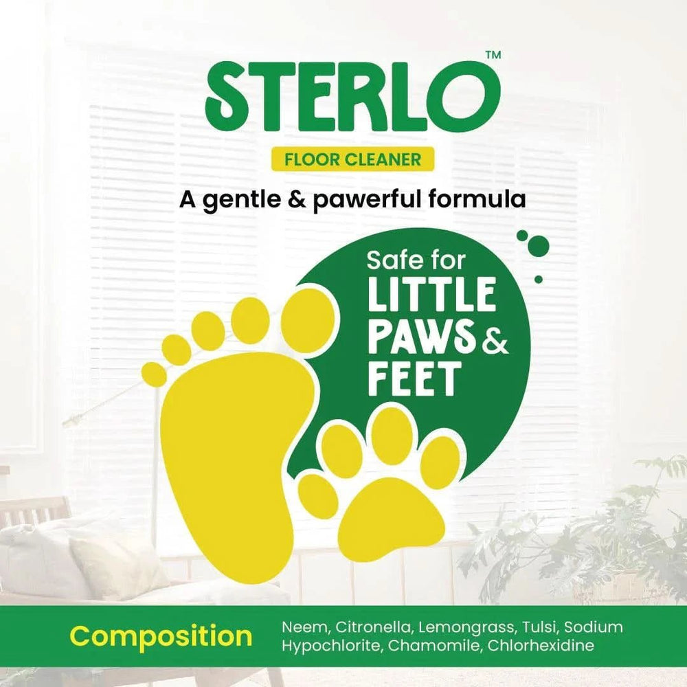 Wiggles Sterlo Floor Cleaner – Tulsi, Neem & Chamomile – 5L - dspetstore.com