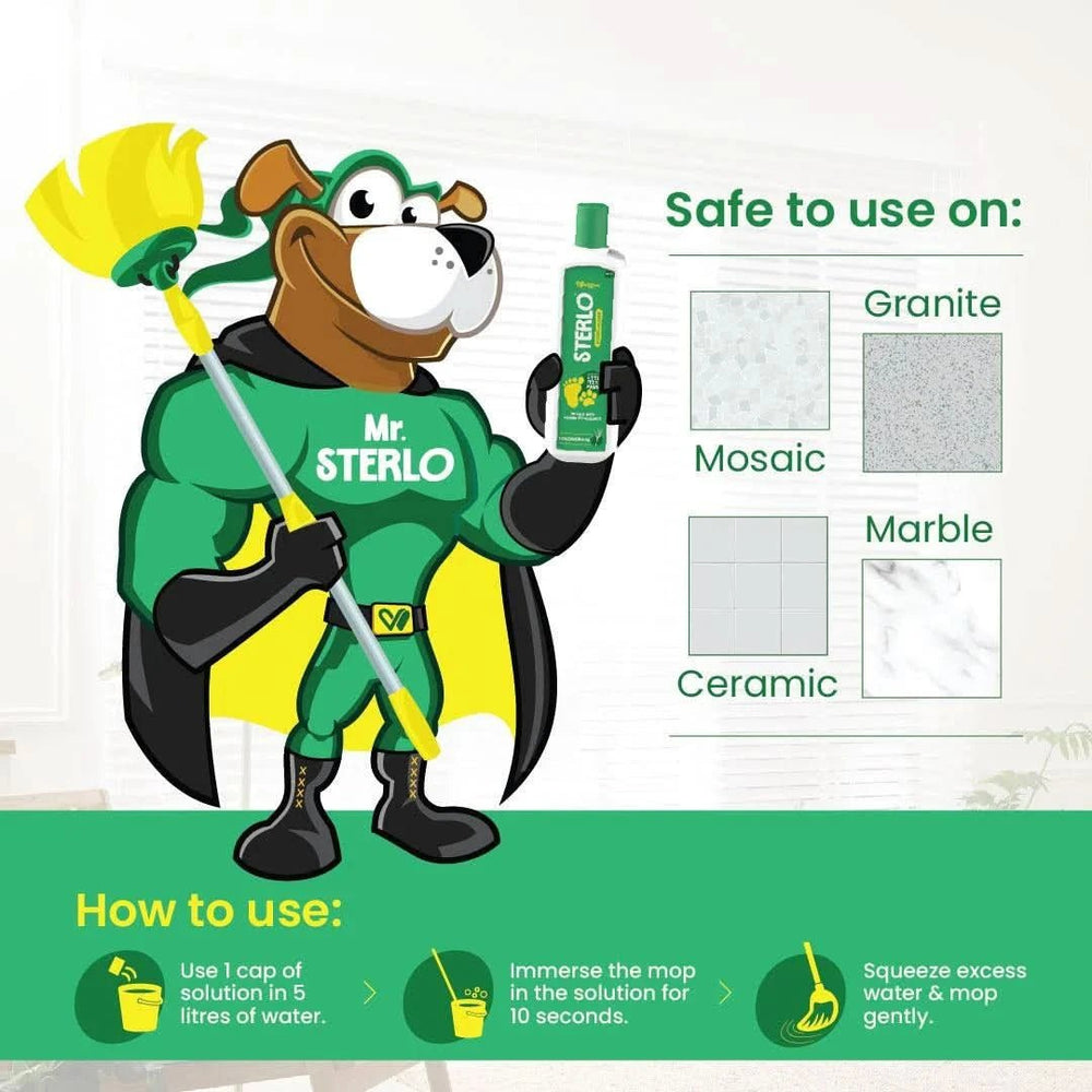 Wiggles Sterlo Floor Cleaner – Tulsi, Neem & Chamomile – 5L - dspetstore.com