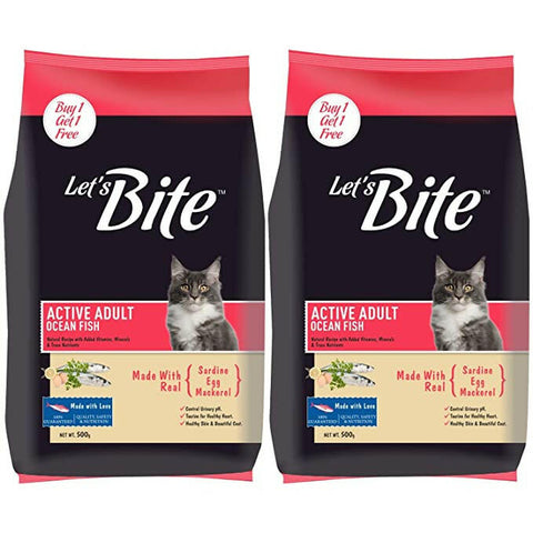 Let's Bite Active Adult Dry Cat Food.