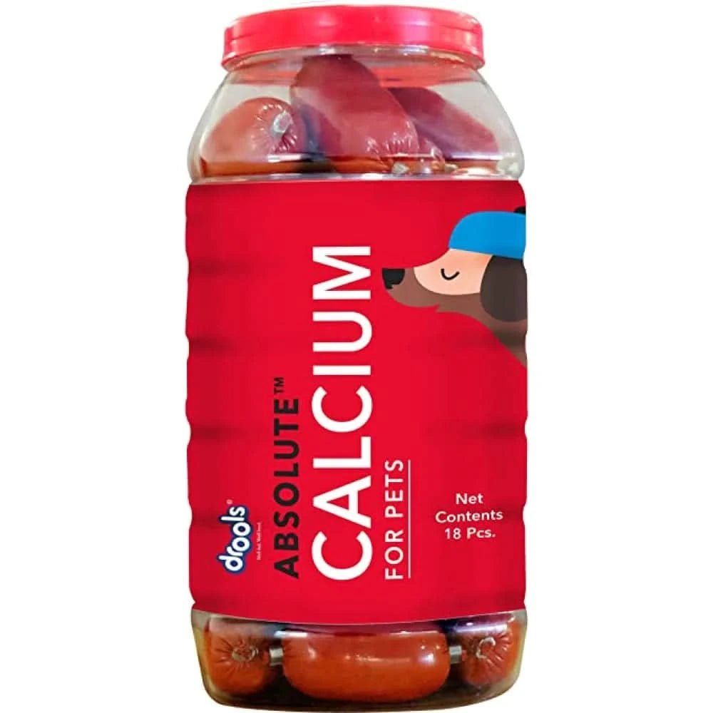 Drools Absolute Calcium Sausage Supplement for Dogs - dspetstore.com