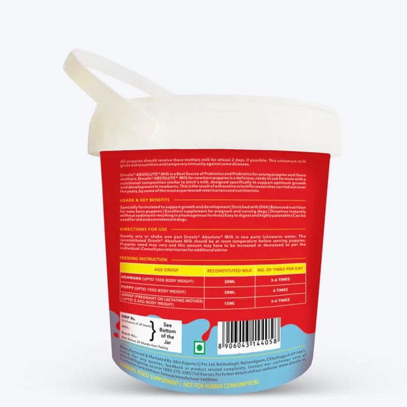 Drools Absolute Milk for Newborn Puppies - 500g - dspetstore.com