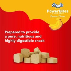 Drools Power Bites Banana Flavor Real Chicken, Dog Treats, 135g - dspetstore.com