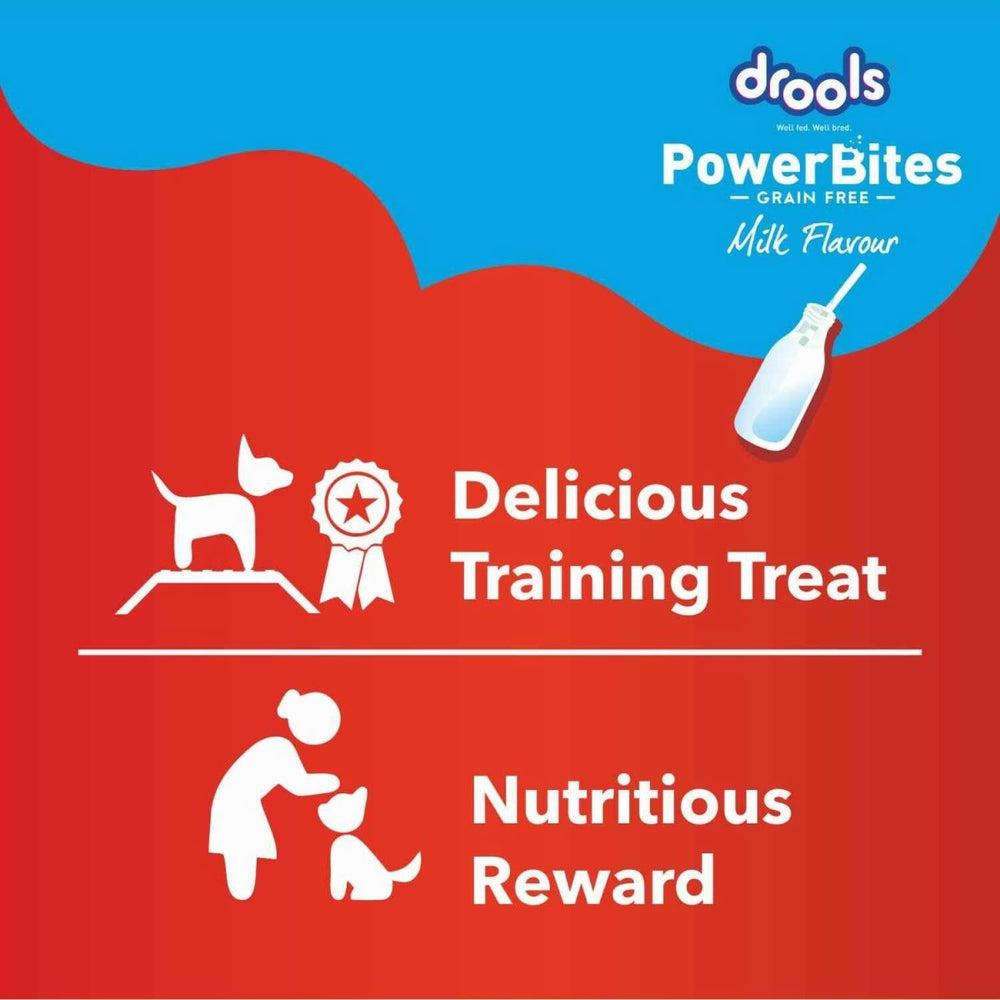 Drools Power Bites Milk Flavour Dog Treats 135 g - dspetstore.com