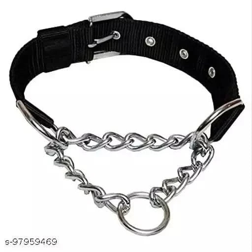Eagle Pet Product Dog Choke Collar Stainless Steel (Black, 1 Inch) - dspetstore.com