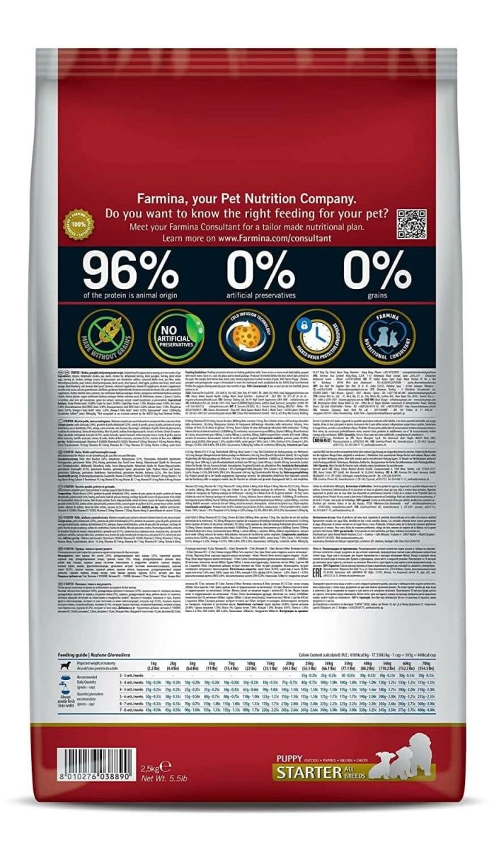 Farmina Starter Dog Food Grain Free Chicken & Pomegranate - dspetstore.com