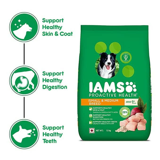 IAMS Proactive Health Small & Medium Breed Adult Dog Food - Chicken Dry Food - dspetstore.com