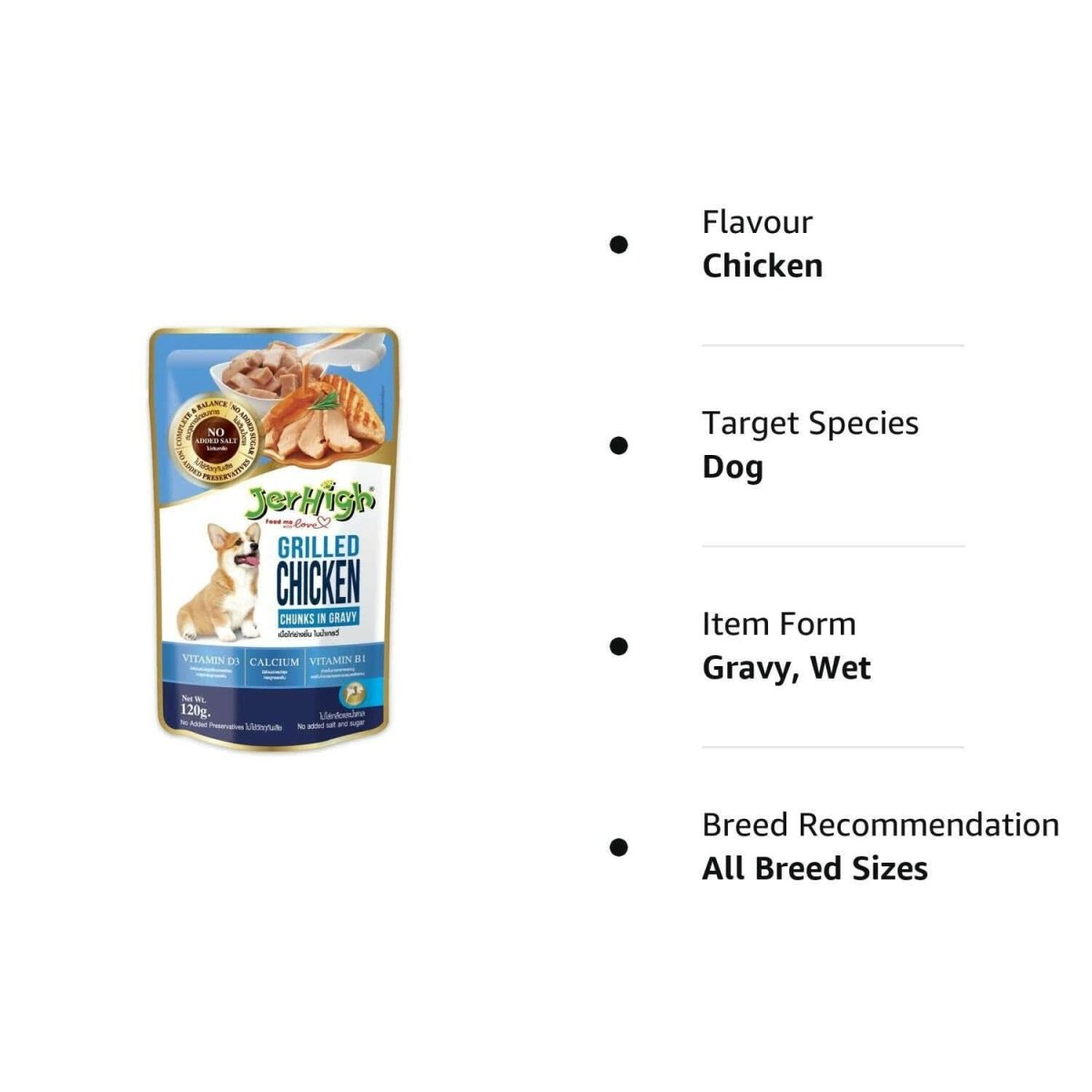 JerHigh Wet Dog Food - Chicken Grilled in Gravy - dspetstore.com