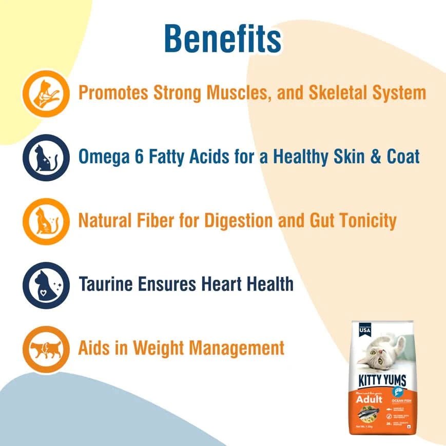 Kitty Yums Ocean Fish Adult Cat Food - dspetstore.com