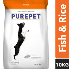 Purepet Fish & Rice Adult Dog Dry Food – 10 kg - dspetstore.com