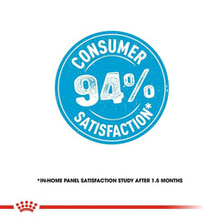 Blue circular logo with 'Consumer Satisfaction 94%' on a white background, featuring a red banner at the bottom.