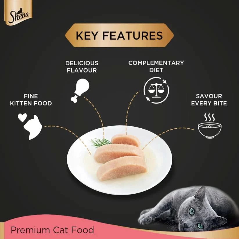 Sheba Wet Cat Food Chicken Loaf Kitten (2 - 12 Months) - dspetstore.com