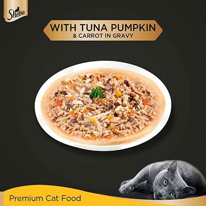 Sheba Wet Cat Food Tuna Pumpkin & Carrot In Gravy - dspetstore.com