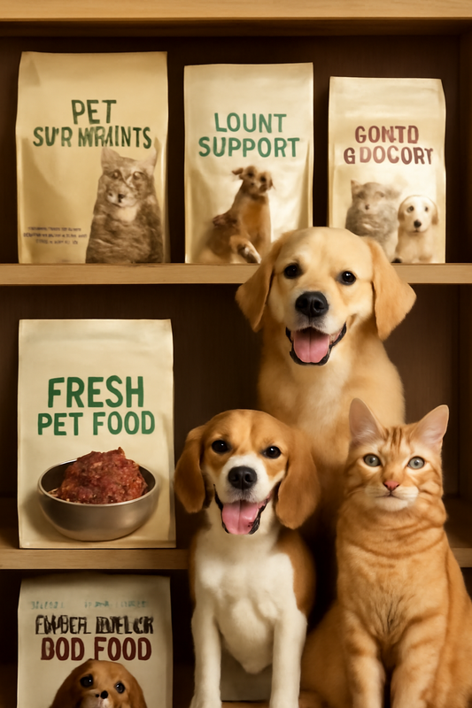Pet wellness made simple: supplements, fresh food, happy pets.