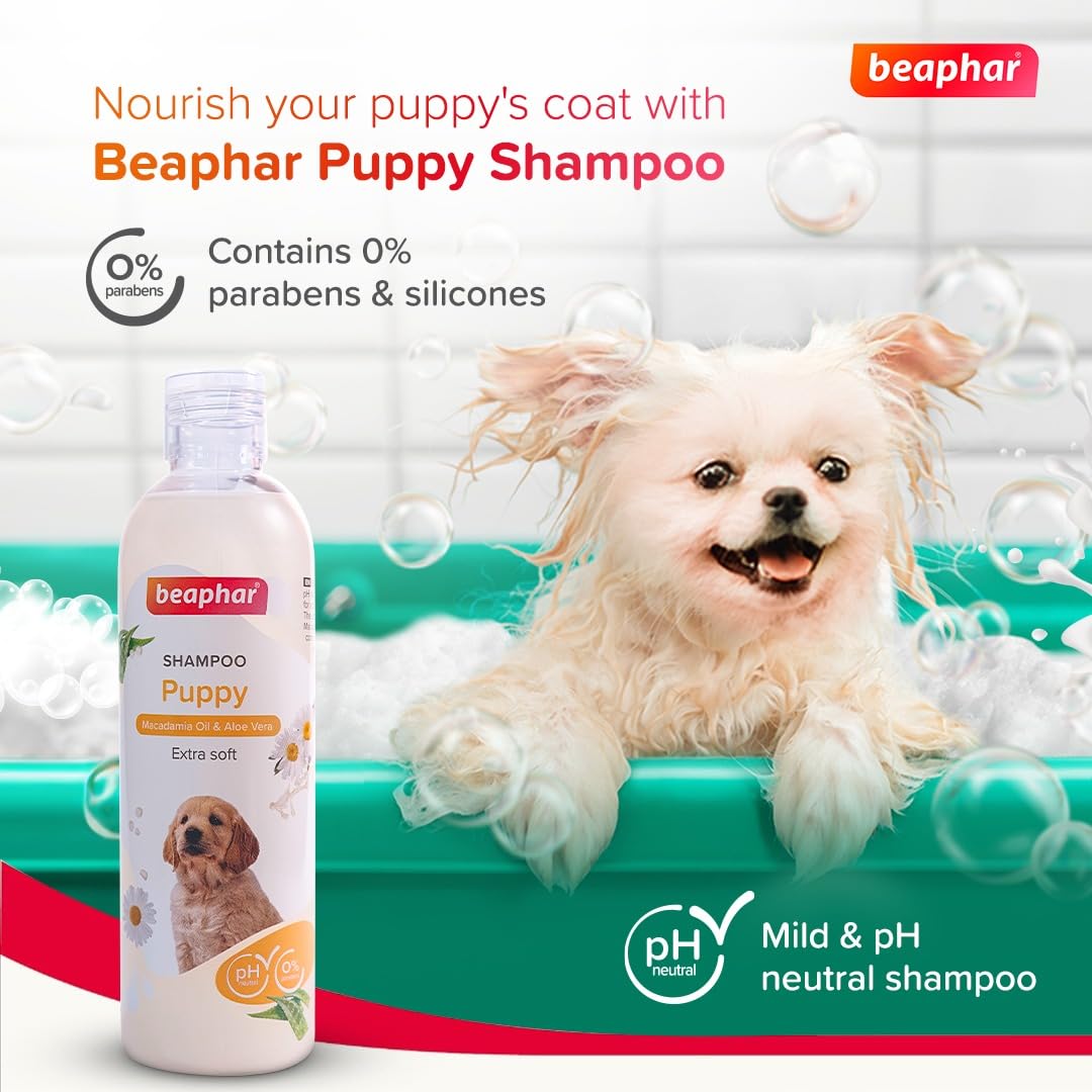 Beaphar Macadamia Oil Shampoo for Puppies – 250 ml.