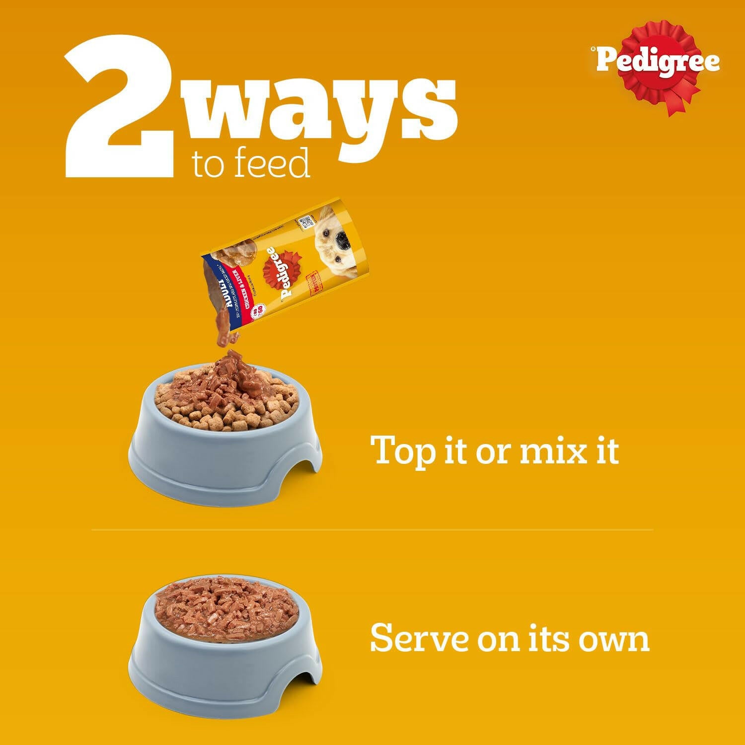 Pedigree Adult Wet Dog Food Chicken & Liver Chunks in Gravy.