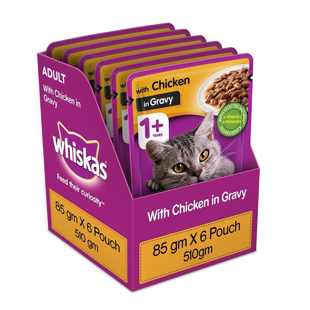Whiskas Junior Kitten Wet Food - Chicken in Gravy (2-12 Months).