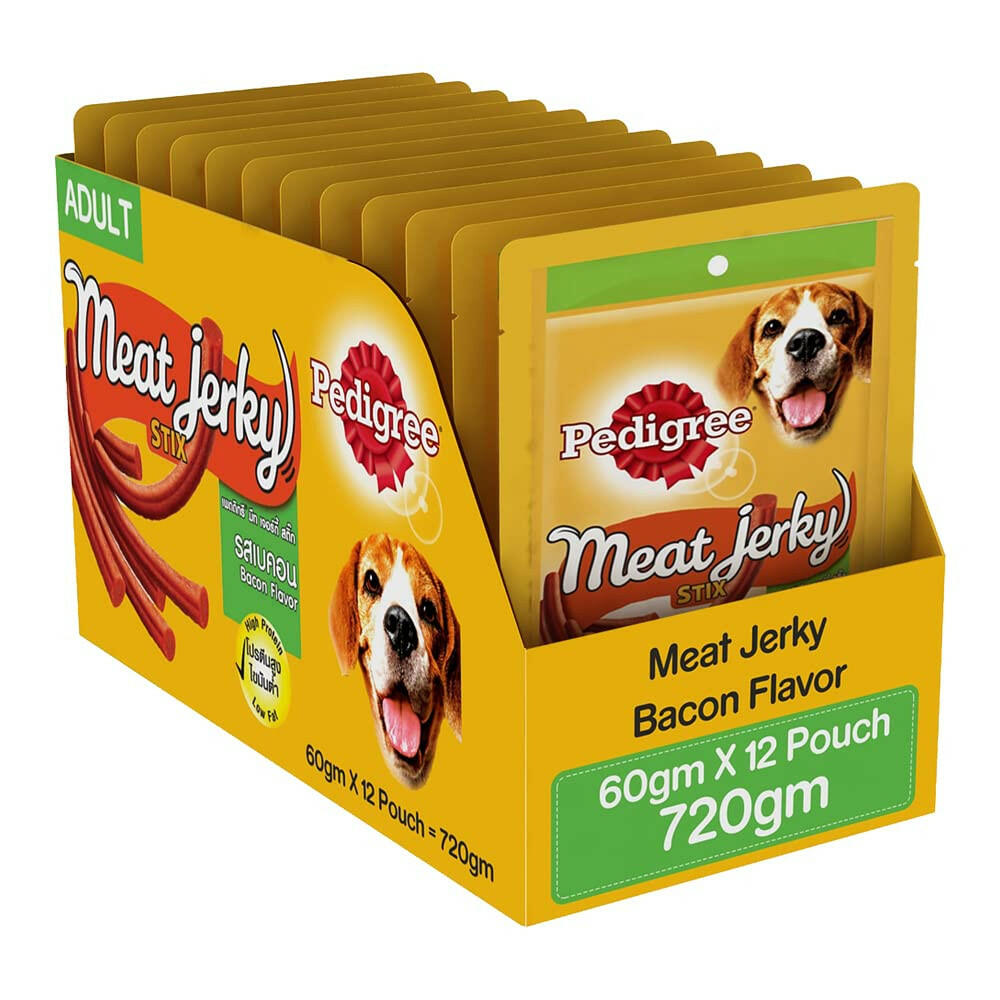 Pedigree Dog Treats Tasty Jerky Stix Bacon – 60g.