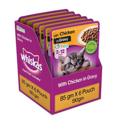 Whiskas Junior Kitten Wet Food - Chicken in Gravy (2-12 Months).