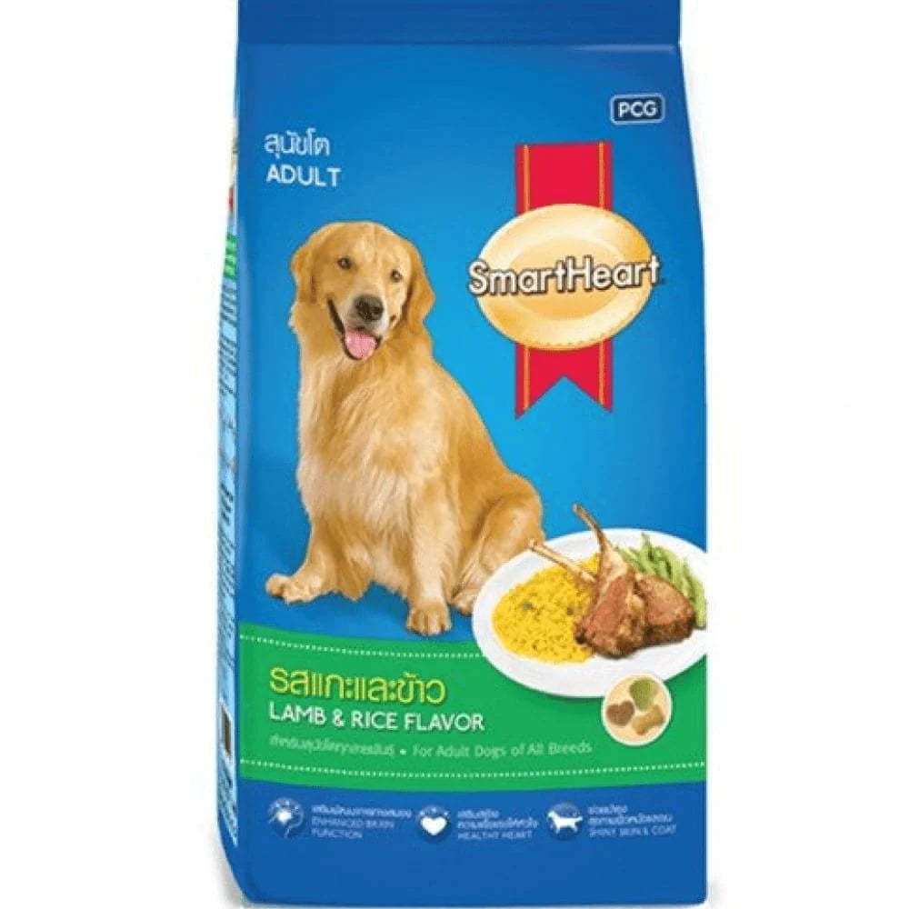 SmartHeart Lamb & Rice Adult Dry Dog Food.