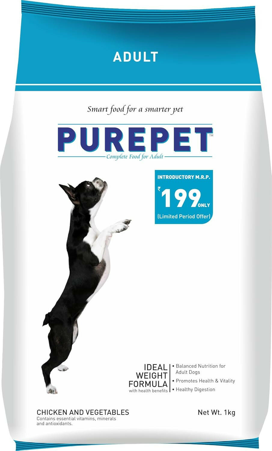 Purepet Chicken & Vegetable Adult Dry Dog Food.