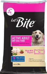 Lets Bite Active Adult Dog Food – 20kg (1kg Extra Free).