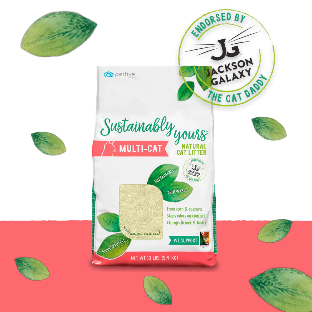 Sustainably Yours Multi Cat Unscented Cat Litter.