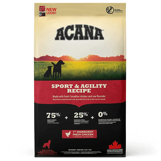 Acana Sports & Agility Dog Dry Food – High-Protein Formula.