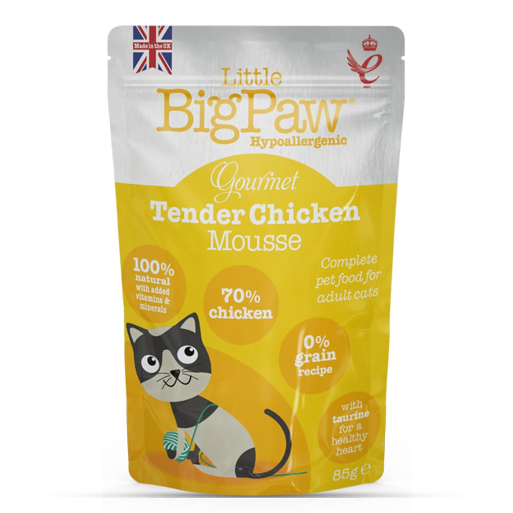 Little BigPaw Gourmet Chicken Mousse for Adult Cats pouch.