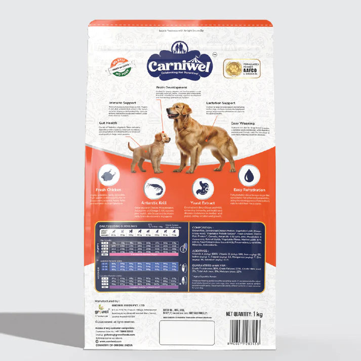 Carniwel with Fresh Chicken, Dry Dog Food for Large Dog, Starter.