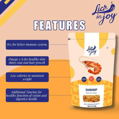 Lick in Joy Soft Cat Jerky All Life Stages Cat Treats, Shrimp, 35 g.