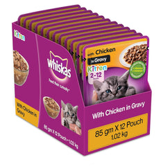 Whiskas Junior Kitten Wet Food - Chicken in Gravy (2-12 Months).