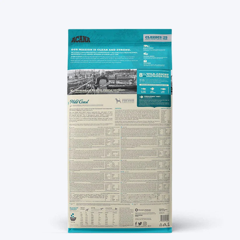 Acana Wild Coast Fish Dog Food – High-Protein, Grain-Free.