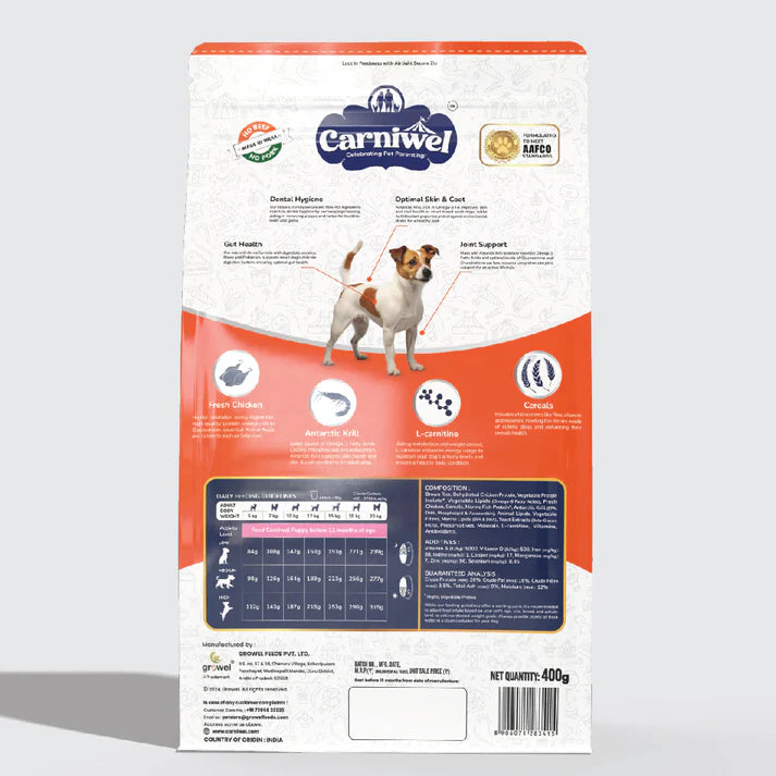 Carniwel with Fresh Chicken, Dry Dog Food for Small Dog, Adult.