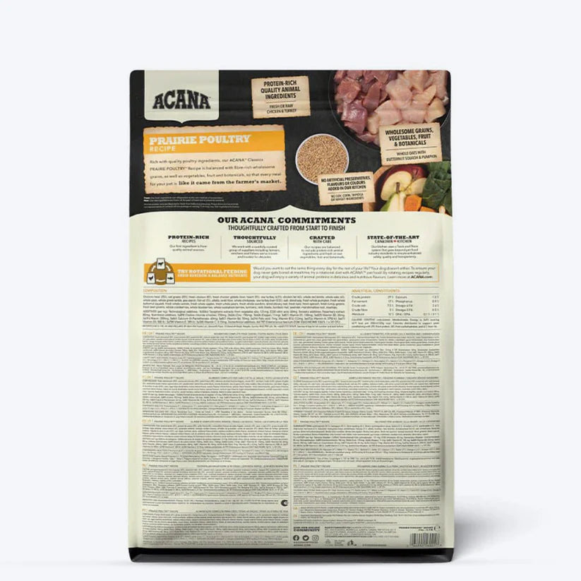 Acana Classic Prairie Poultry Dog Food.