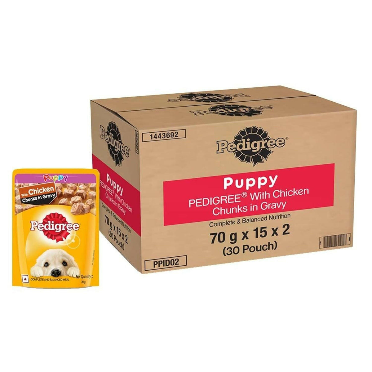 Pedigree Puppy Chicken & Chunks in Gravy — 70g.