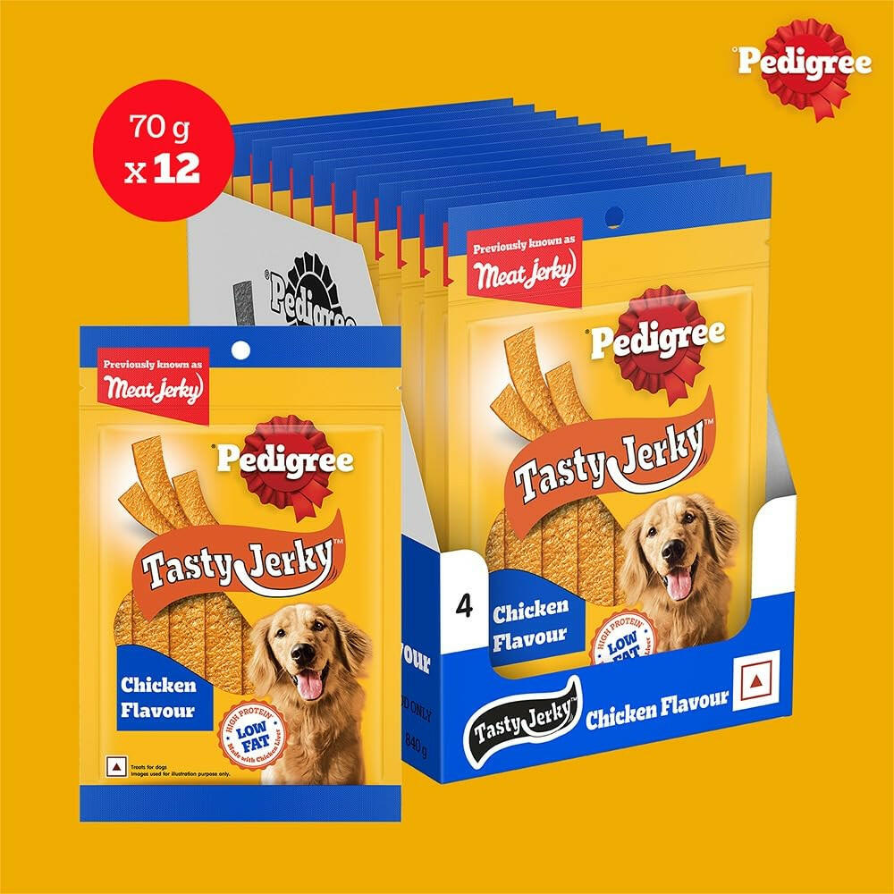 Pedigree Barbecued Chicken Tasty Jerky Dog Treat – 70g.