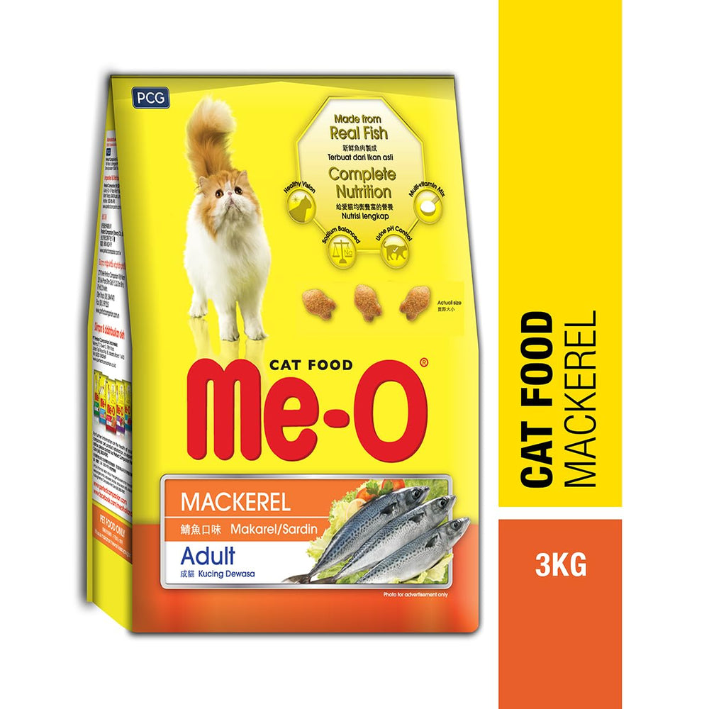 Me-O Adult Dry Cat Food Mackerel.
