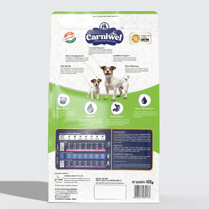 Carniwel with Veg Superfoods, Dry Dog Food for Small Dog, Starter.