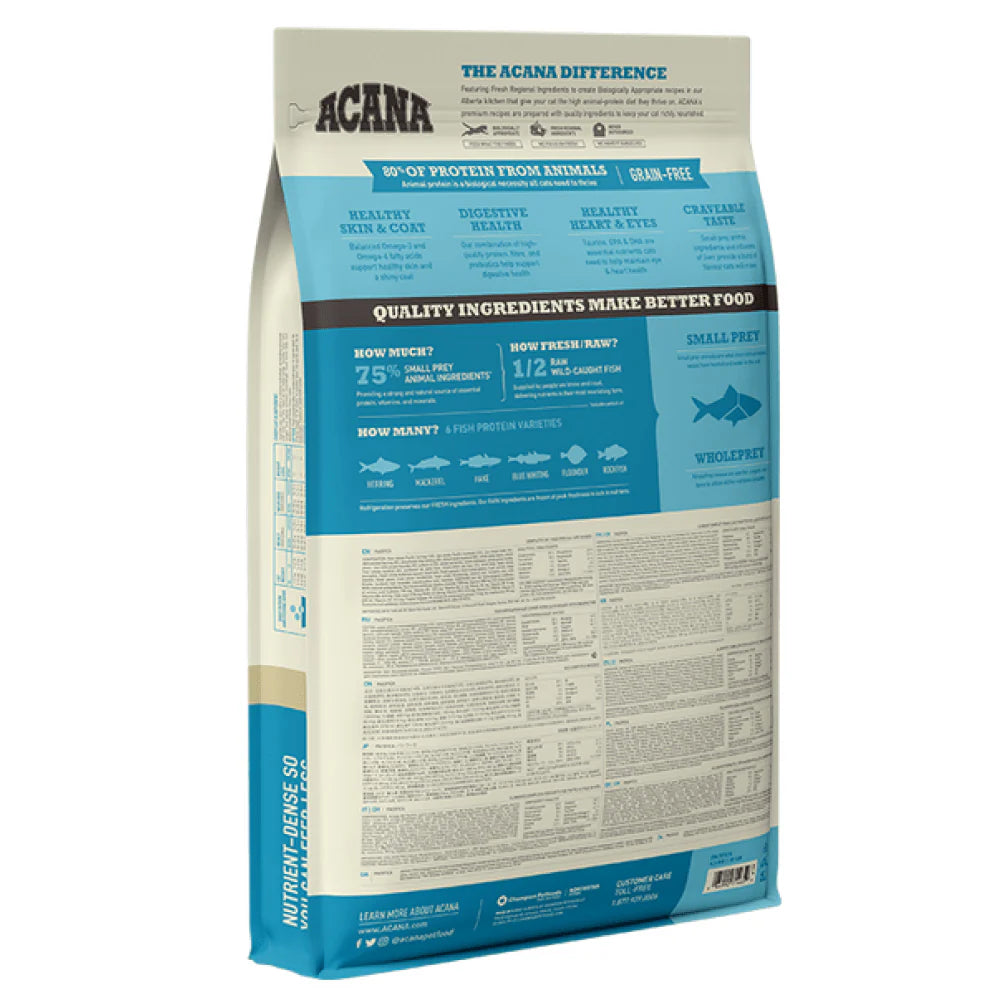 Acana Pacifica Cat Dry Food – Fish-Based Formula for Cats.