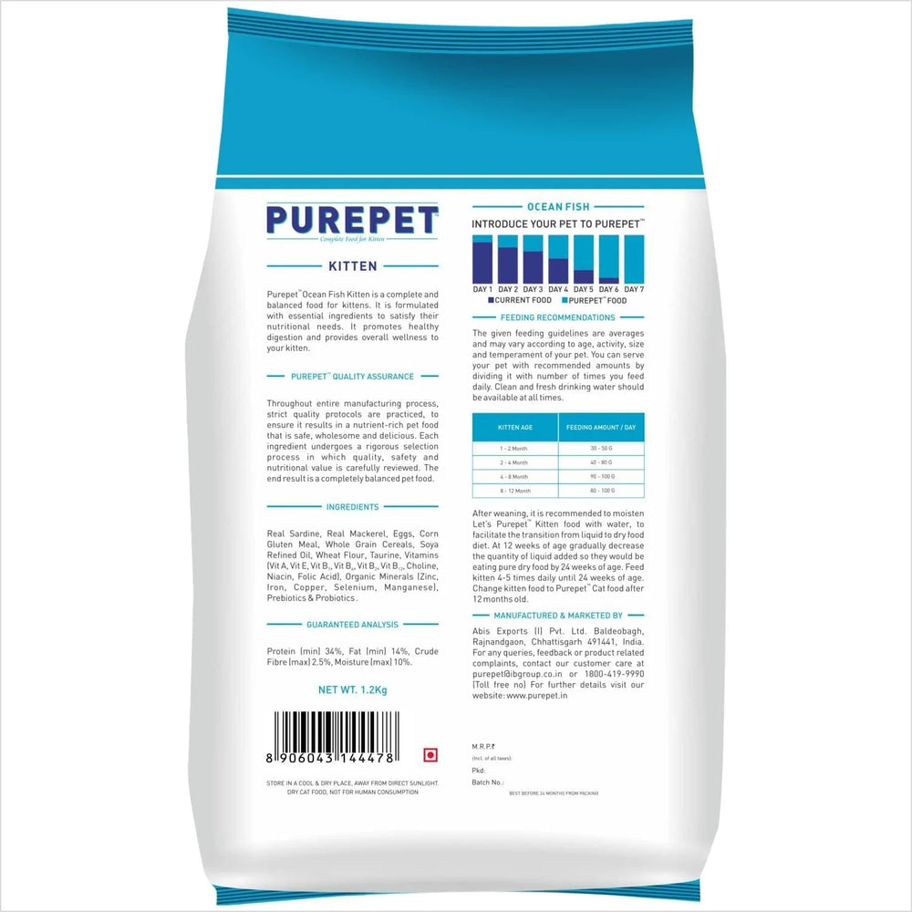 Purepet Ocean Fish Kitten Food – Dry.