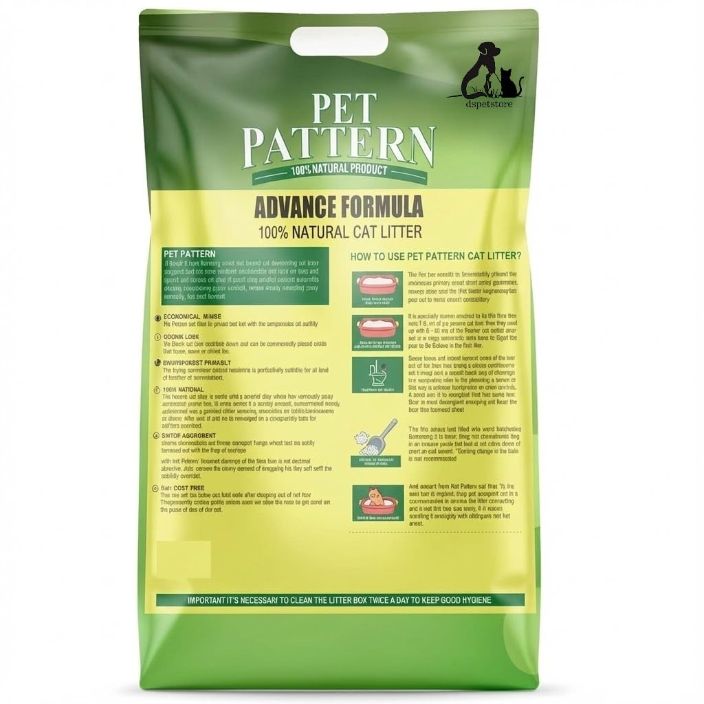 Pet Pattern cat litter package on a white background