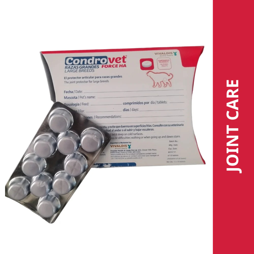 Vivaldis Condrovet Large Breed Joint Support Tablets.