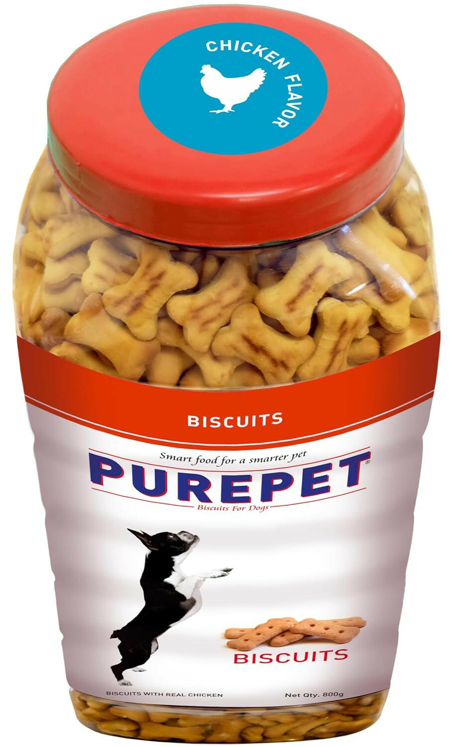 PUREPET Dog Biscuit Treats – Real Chicken Flavour for All Life Stages.