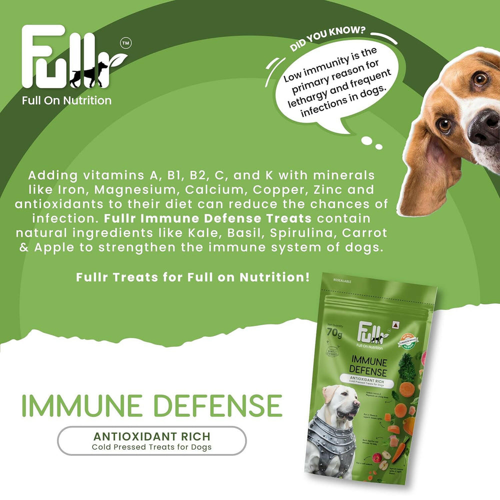 Fullr Immune Cold Pressed Dog Treats, 70g (Pack of 1).