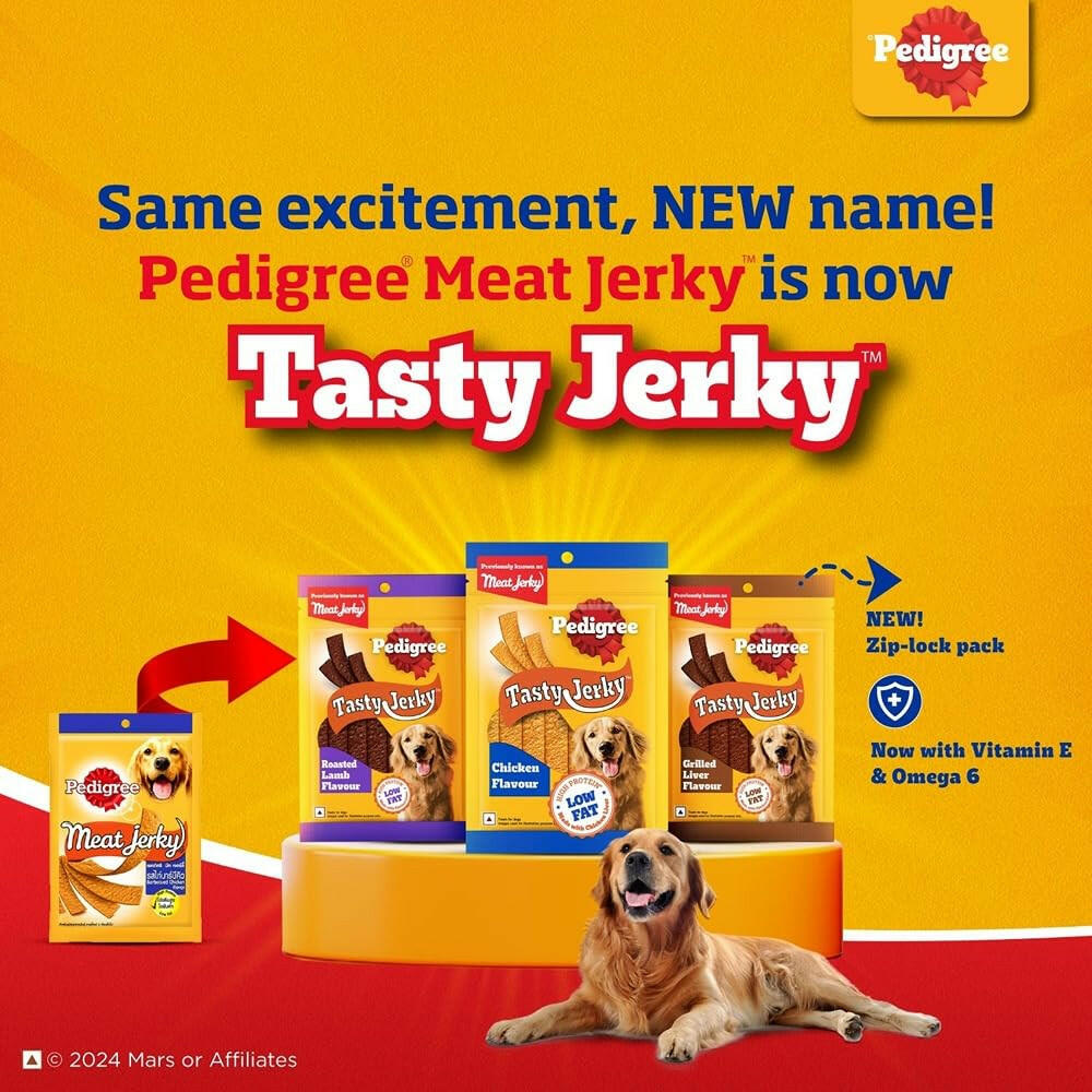 Pedigree Barbecued Chicken Tasty Jerky Dog Treat – 70g.