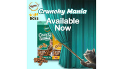 Gnawlers Crunchy & Tender Cat Treats 65g - Tasty Chicken & Milk Flavour.